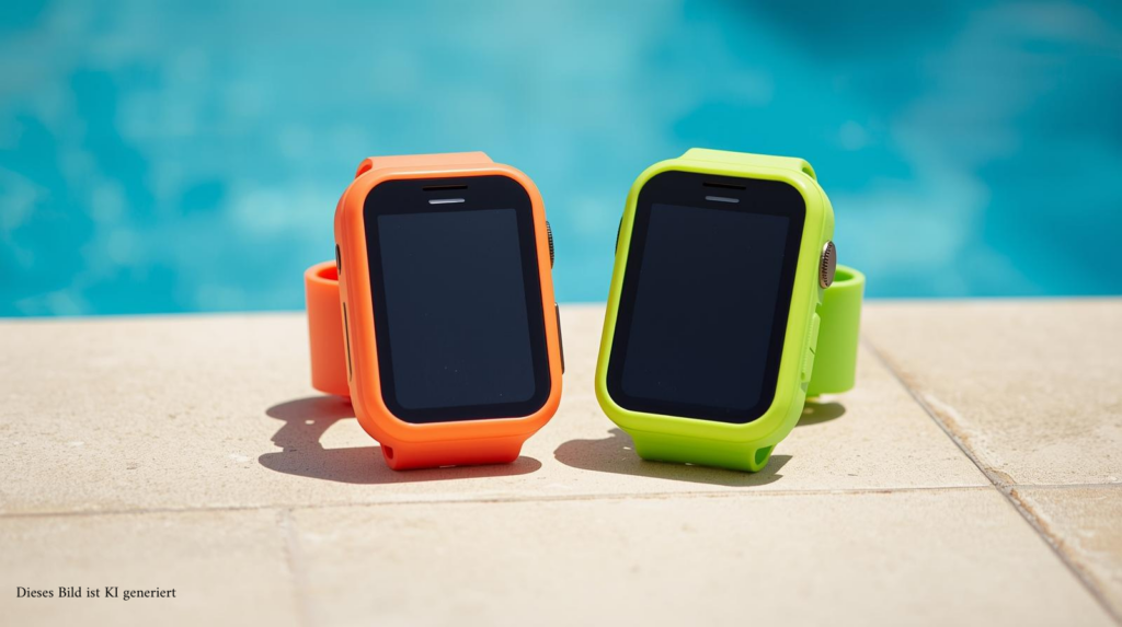 Digital sicher: Schwimmflügel fürs Handy dieses bild ist ki generiert (2)